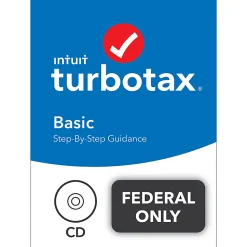 TurboTax® Basic 2021 Federal Only + E-File, For PC/Mac, Disc Or Download