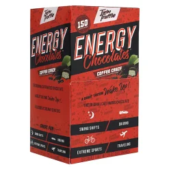Turbo Truffles Energy Chocolate Coffee Craze Truffles, Pack Of 50 Truffles
