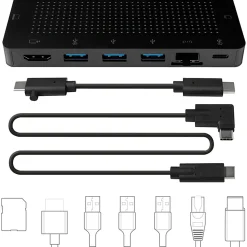 Twelve South StayGo | USB-C Hub - 85 W - USB Type C - 5 x USB Ports - 3 x USB 3.0 - Network (RJ-45) - HDMI - Wired