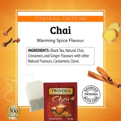 Twinings® Chai Tea Bags, 25/Box