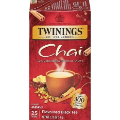 Twinings® Chai Tea Bags, 25/Box