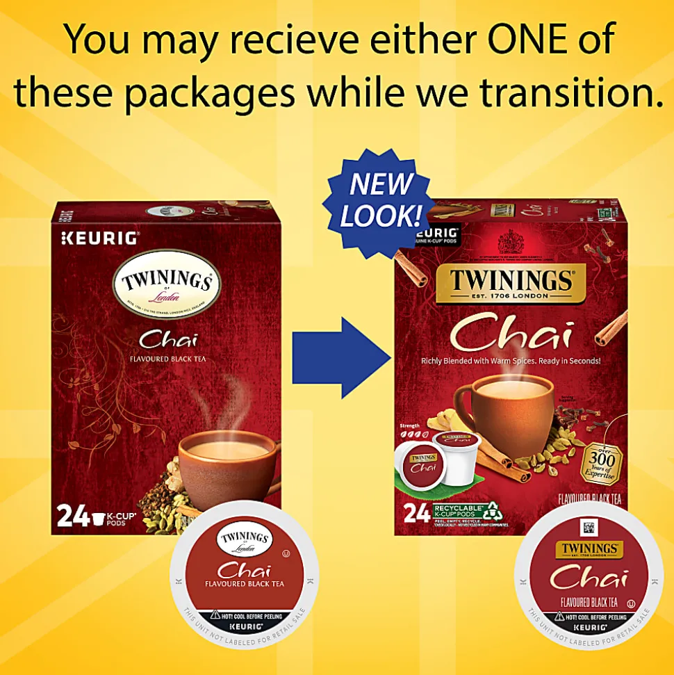 Twinings® Chai Tea Keurig® K-Cup® Pods, 0.11 Oz, 24/Box