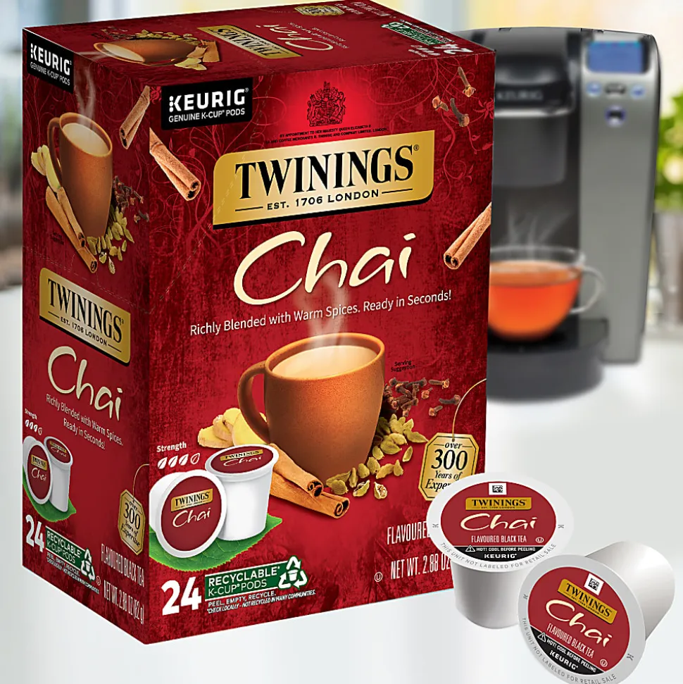 Twinings® Chai Tea Keurig® K-Cup® Pods, 0.11 Oz, 24/Box