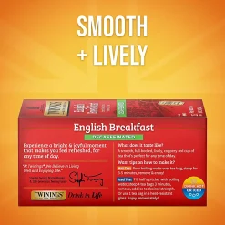 Twinings® English Breakfast Decaf Tea Bags, 25/Box