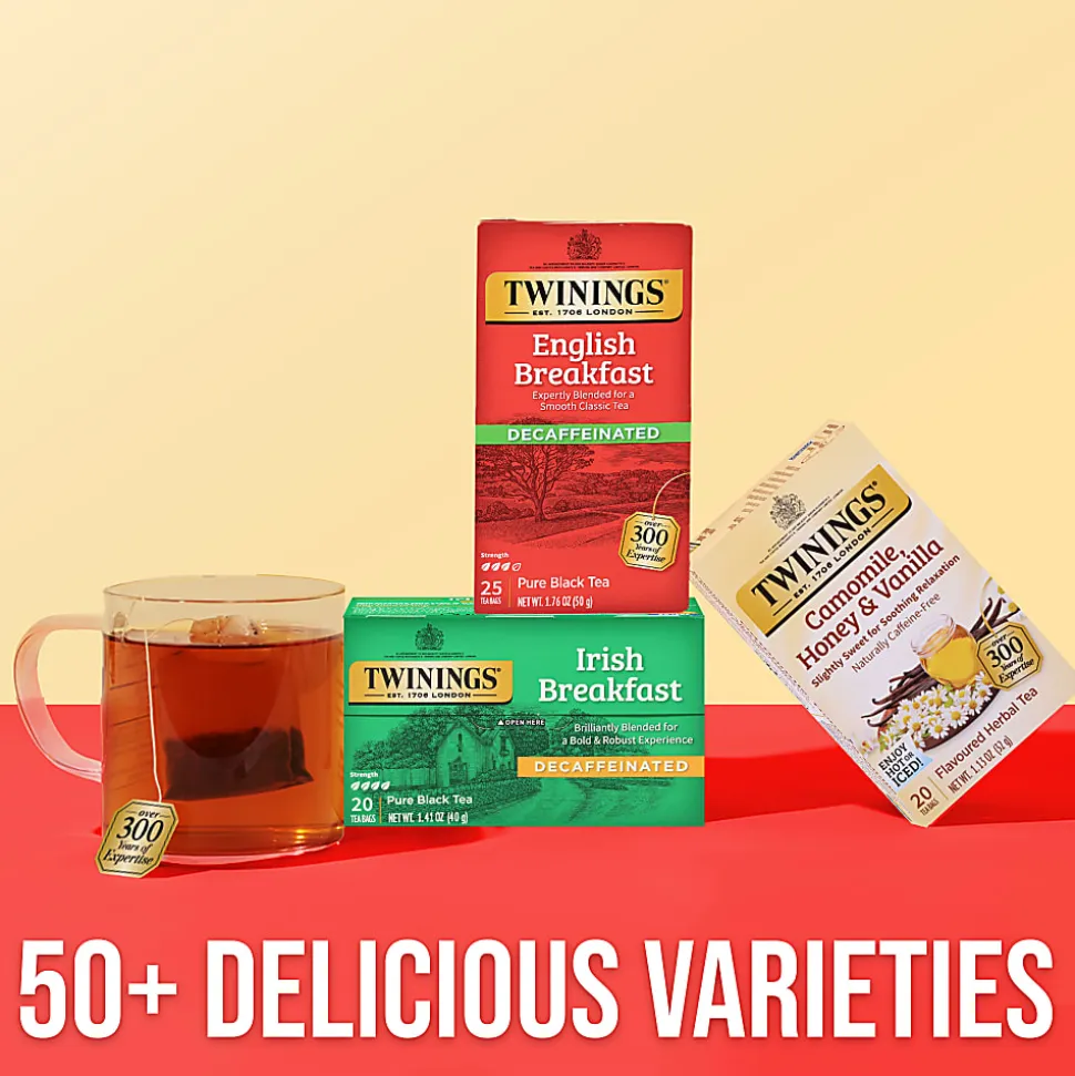 Twinings® English Breakfast Decaf Tea Bags, 25/Box