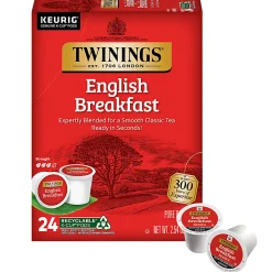 Twinings® English Breakfast Tea, Keurig® K-Cup® Pods, 24/Box