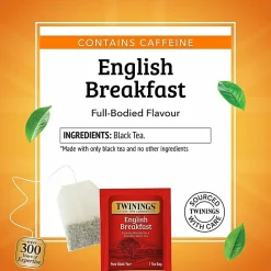 Twinings® English Breakfast Tea Bags, 25/Box