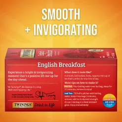 Twinings® English Breakfast Tea Bags, 25/Box
