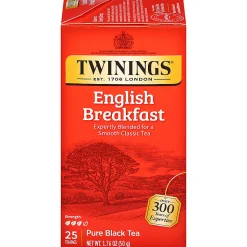 Twinings® English Breakfast Tea Bags, 25/Box