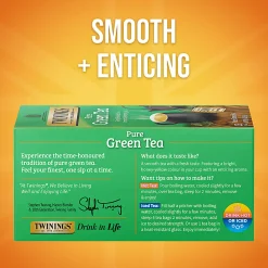 Twinings® Green Tea Bags, 2 Oz, 25/Box