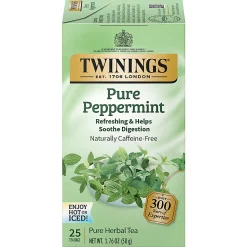 Twinings® Pure Peppermint Herbal Tea Bags, 25/Box
