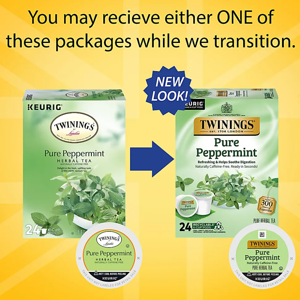 Twinings® Pure Peppermint Tea, Keurig® K-Cup® Pods, 24/Box