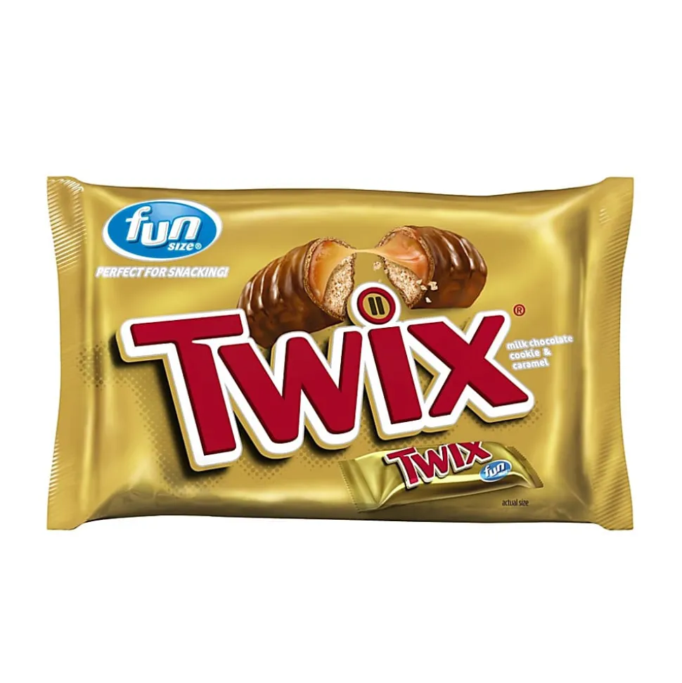 Twix Caramel Fun-Size Candy, 10.83 Oz Bag, Pack Of 4 Bags