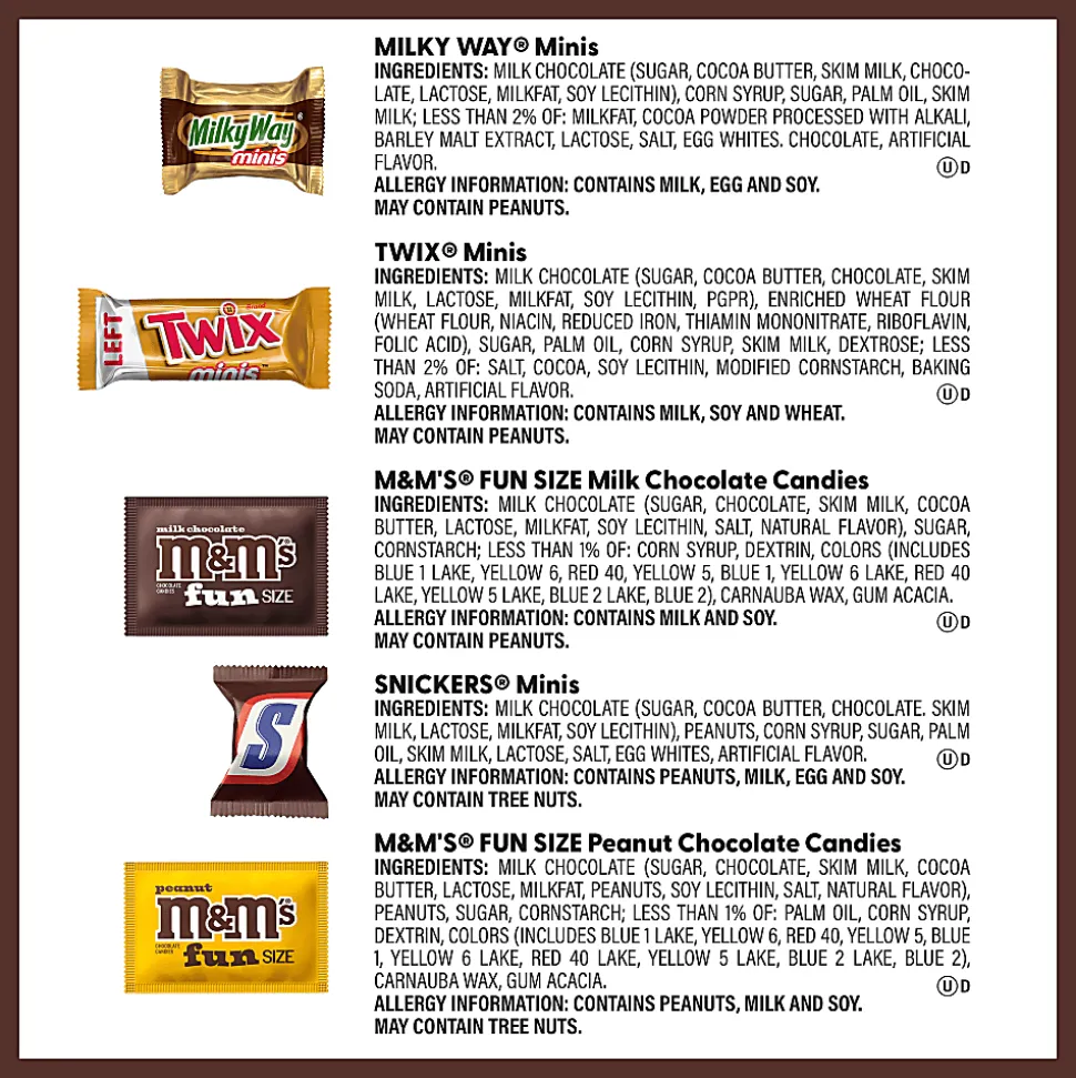 Twix, Milky Way, Snickers, M&Ms, Skittles And Lifesaver Gummies Candy Variety Mix, 100 Oz, Total Qty 2