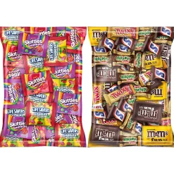 Twix, Milky Way, Snickers, M&Ms, Skittles And Lifesaver Gummies Candy Variety Mix, 100 Oz, Total Qty 2