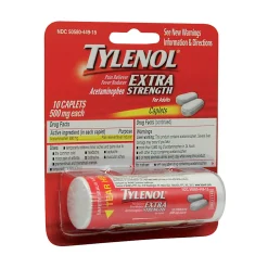 Tylenol Extra-Strength Blister Packs, Pack Of 10