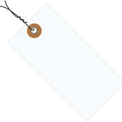 Tyvek® Prewired Shipping Tags, #5, 4 3/4" x 2 3/8", White, Box Of 1,000