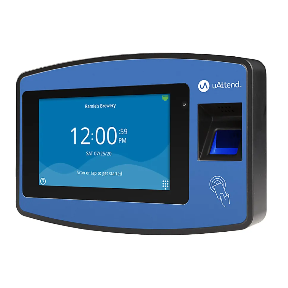 uAttend Biometric Fingerprint Touch NX2500 Tablet Time Clock With Fingerprint Scan