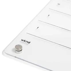 U Brands® Acrylic Magnetic Mount Dry-Erase Weekly Calendar Board, 8” x 12”, Clear