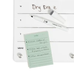 U Brands® Acrylic Magnetic Mount Dry-Erase Weekly Calendar Board, 8” x 12”, Clear