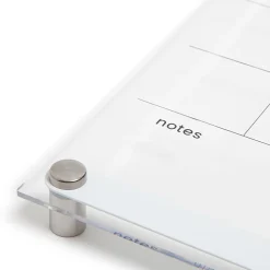 U Brands® Acrylic Monthly Calendar Dry-Erase Board With Magnetic Bulletin Bar, 16” x 16”, Clear