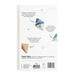 U Brands® Adhesive Pyramid Cord Organizers, Assorted Colors, Set Of 4 Organizers