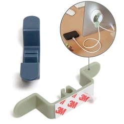 U Brands Cable Wrap Cord Organizer Hooks, Blue/Green, Set Of 2 Hooks