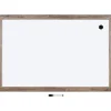 U Brands Decor Magnetic Dry-Erase Board, 36" X 24", Rustic Wood Frame, Actual Size 35" X 23" (4890U00-01)