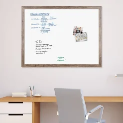 U Brands Decor Magnetic Dry-Erase Board, 48" X 36", Rustic Wood Frame, Actual Size 47" X 35" (4893U00-01)