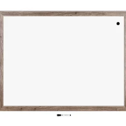 U Brands Decor Magnetic Dry-Erase Board, 48" X 36", Rustic Wood Frame, Actual Size 47" X 35" (4893U00-01)