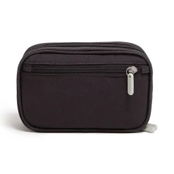 U Brands® Dual Zip Canvas Tech Pouch, 5”H x 2-1/4”W x 7-13/16”D, Slate Gray