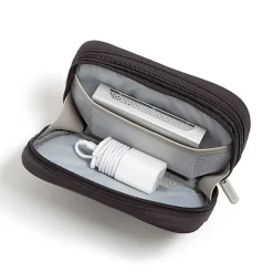 U Brands® Dual Zip Canvas Tech Pouch, 5”H x 2-1/4”W x 7-13/16”D, Slate Gray