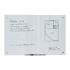 U Brands® Glass Non-Magnetic Dry-Erase Board, 36