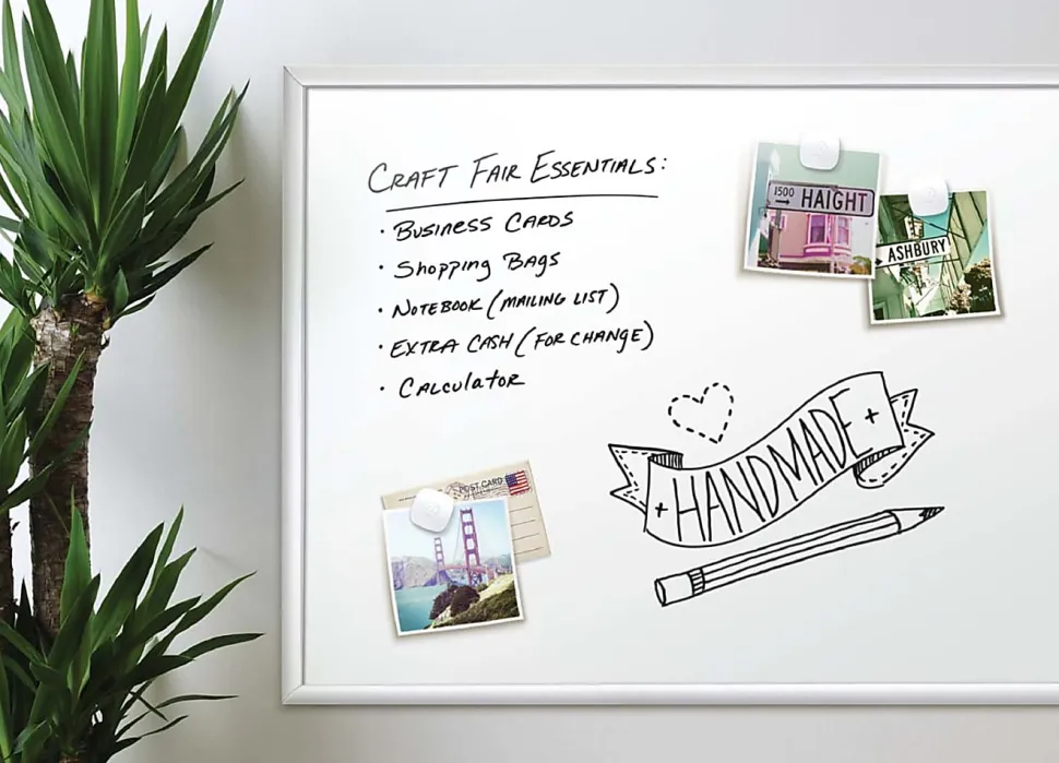 U Brands Magnetic Dry-Erase Board, 36" X 24", Silver Aluminum Frame, Actual Size 35" X 23" (071U00-01)
