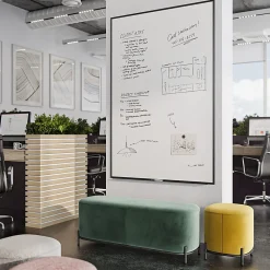 U Brands Magnetic Dry-Erase Board, 72" X 48", Black Aluminum Frame, Actual Size 70" X 47" (2897U00-01)