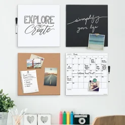 U Brands Magnetic Dry-Erase Board, 14" X 14", Frameless (460U00-04)