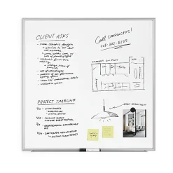 U Brands Magnetic Dry-Erase Board, 36" X 36", Silver Aluminum Frame, Actual Size 35" X 35" (2890U00-01)