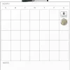 U Brands Magnetic Dry-Erase Calendar Board, 14" X 14", Frameless (461U00-04)