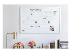 U Brands Magnetic Dry-Erase Monthly Calendar Board, 40