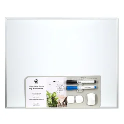 U Brands® Magnetic Dry-Erase Whiteboard, 16" x 20", Aluminum Frame With Silver Finish