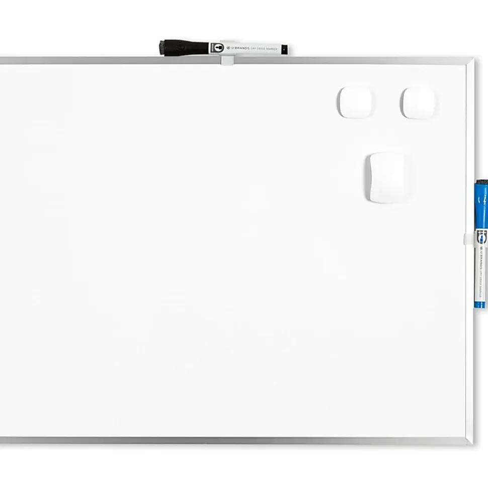 U Brands® Magnetic Dry-Erase Whiteboard, 16" x 20", Aluminum Frame With Silver Finish