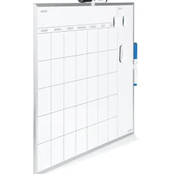 U Brands® Magnetic Dry-Erase White Calendar Whiteboard, 16" x 20", Aluminum Frame With Silver Finish