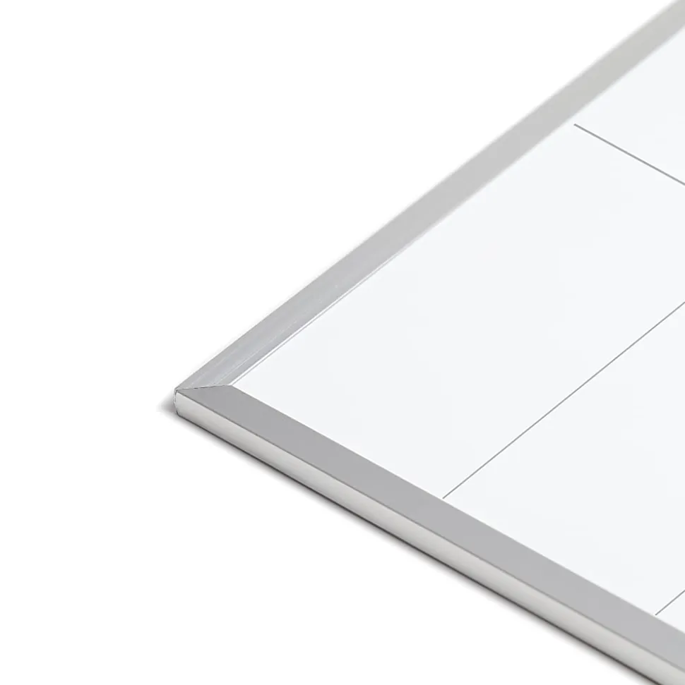 U Brands® Magnetic Dry-Erase White Calendar Whiteboard, 16" x 20", Aluminum Frame With Silver Finish