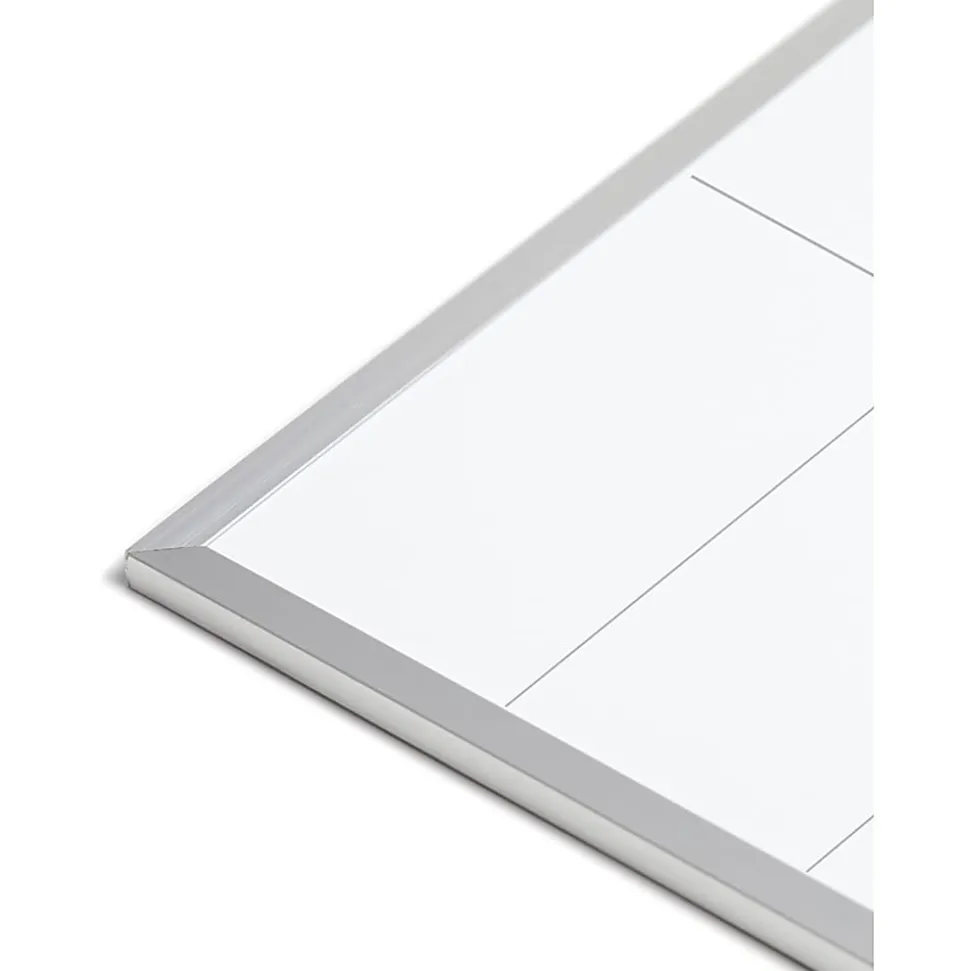 U Brands® Magnetic Dry-Erase White Calendar Whiteboard, 16" x 20", Aluminum Frame With Silver Finish