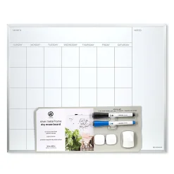 U Brands® Magnetic Dry-Erase White Calendar Whiteboard, 16