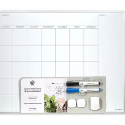 U Brands® Magnetic Dry-Erase White Calendar Whiteboard, 16