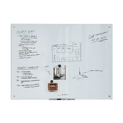 U Brands® Magnetic Glass Dry-Erase Board, 48