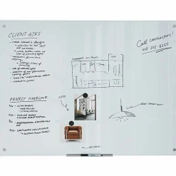 U Brands® Magnetic Glass Dry-Erase Board, 48
