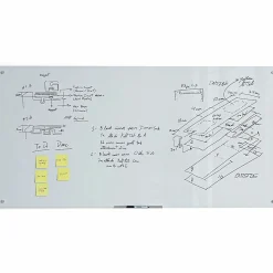 U Brands® Magnetic Glass Dry-Erase Board, 72