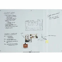 U Brands® Magnetic Glass Dry-Erase Board, 72